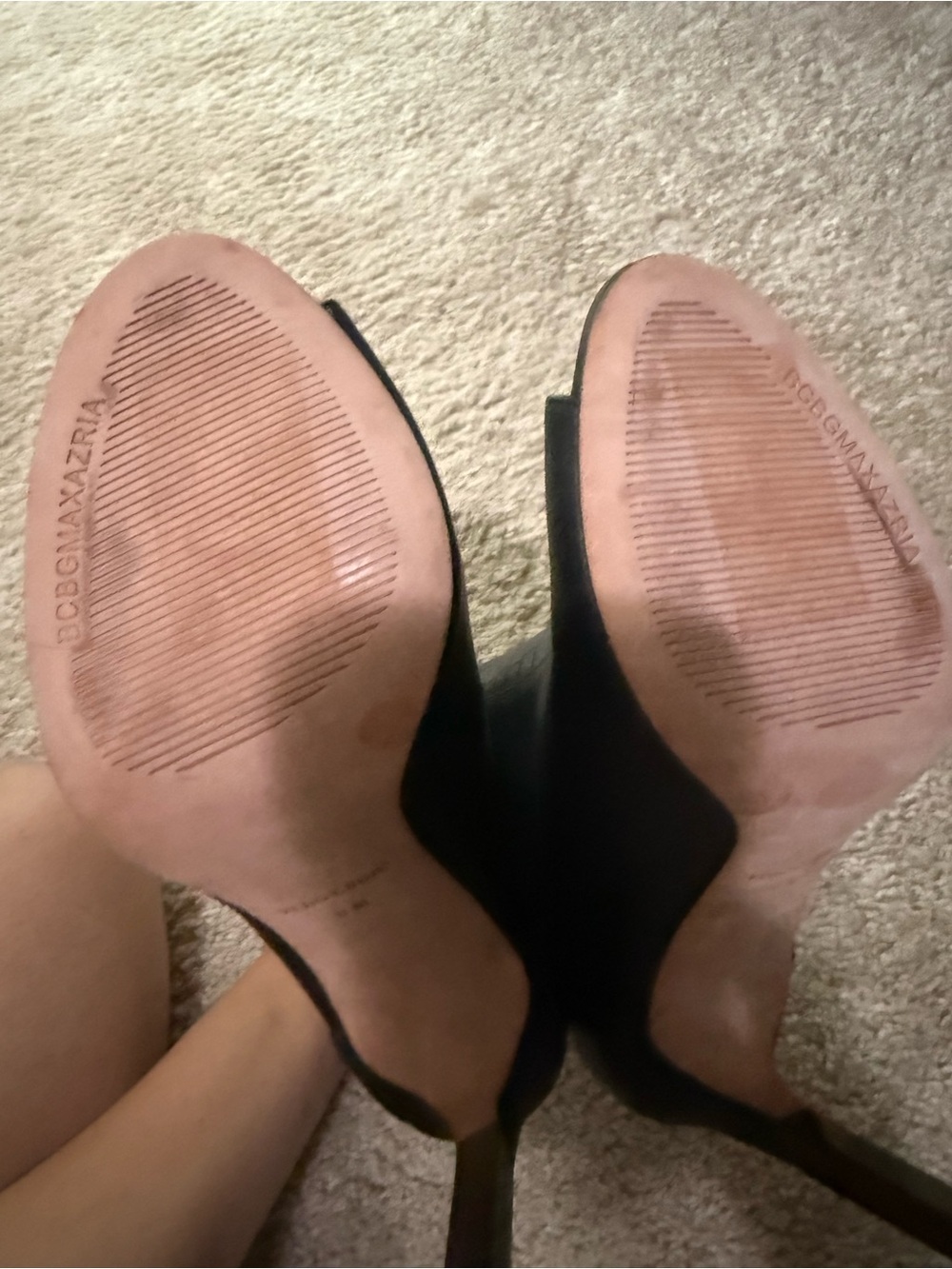 BCBG Black Open-Toe High Heel Sandals